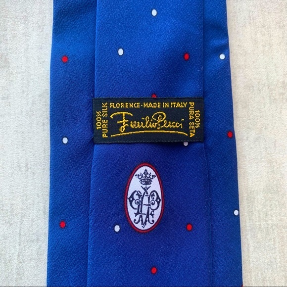 Emilio Pucci Slim Silk Polka Dot Stylish Tie - Picture 1 of 6